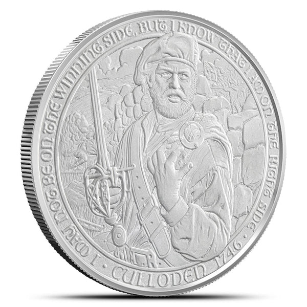 Culloden 1776 - "Scottish Clansman" - 1 oz "Brilliant Uncirculated" .999 Fine Silver Round